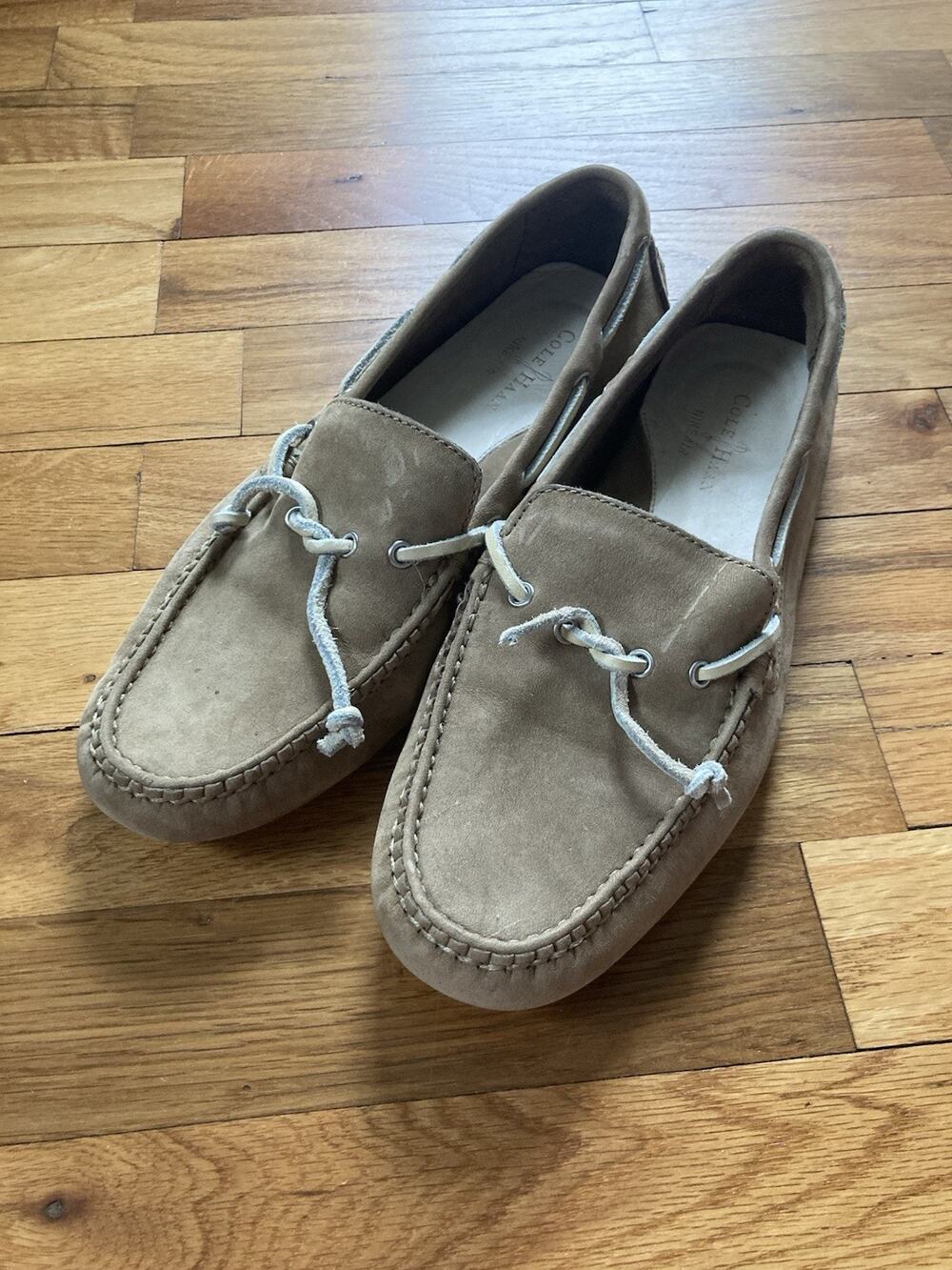 Cole Haan Womens 8B Tan Leather Moccasin Driving Loafers Flats Casual Preppy